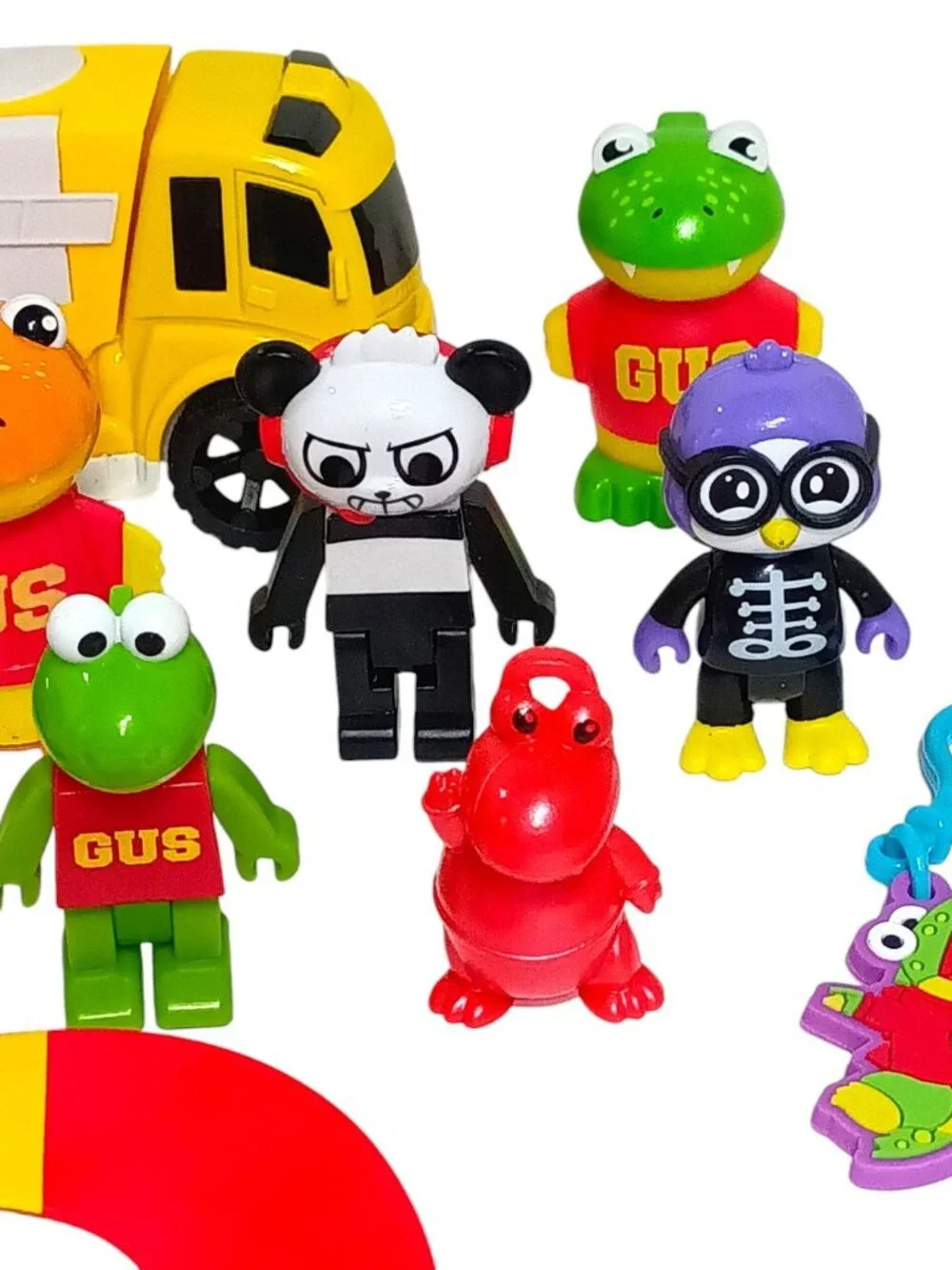 Ryan's World Mixed Toy Lot Action Figures, Accessories Gus, Panda, Eye Mask, Etc